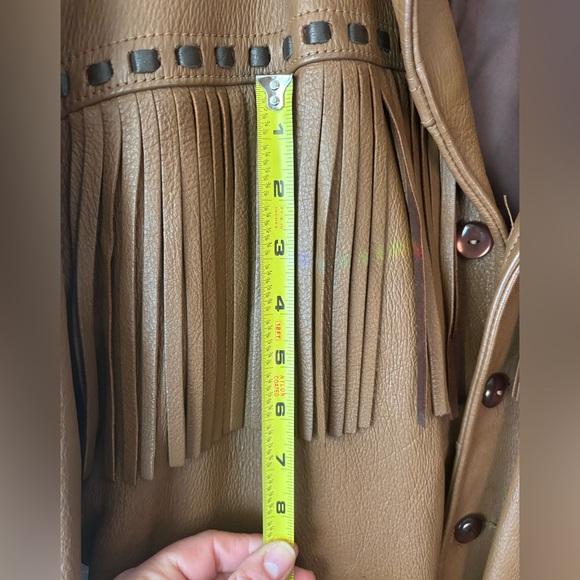 Lacrosse Leather Vintage Buckskin Fringe Jacket - Picture 13 of 13
